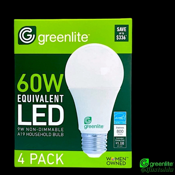 Greenlite Four 4pack's of 9W A19 60W Equivalent LED Bright White Household Bulbs - Picture 4 of 16